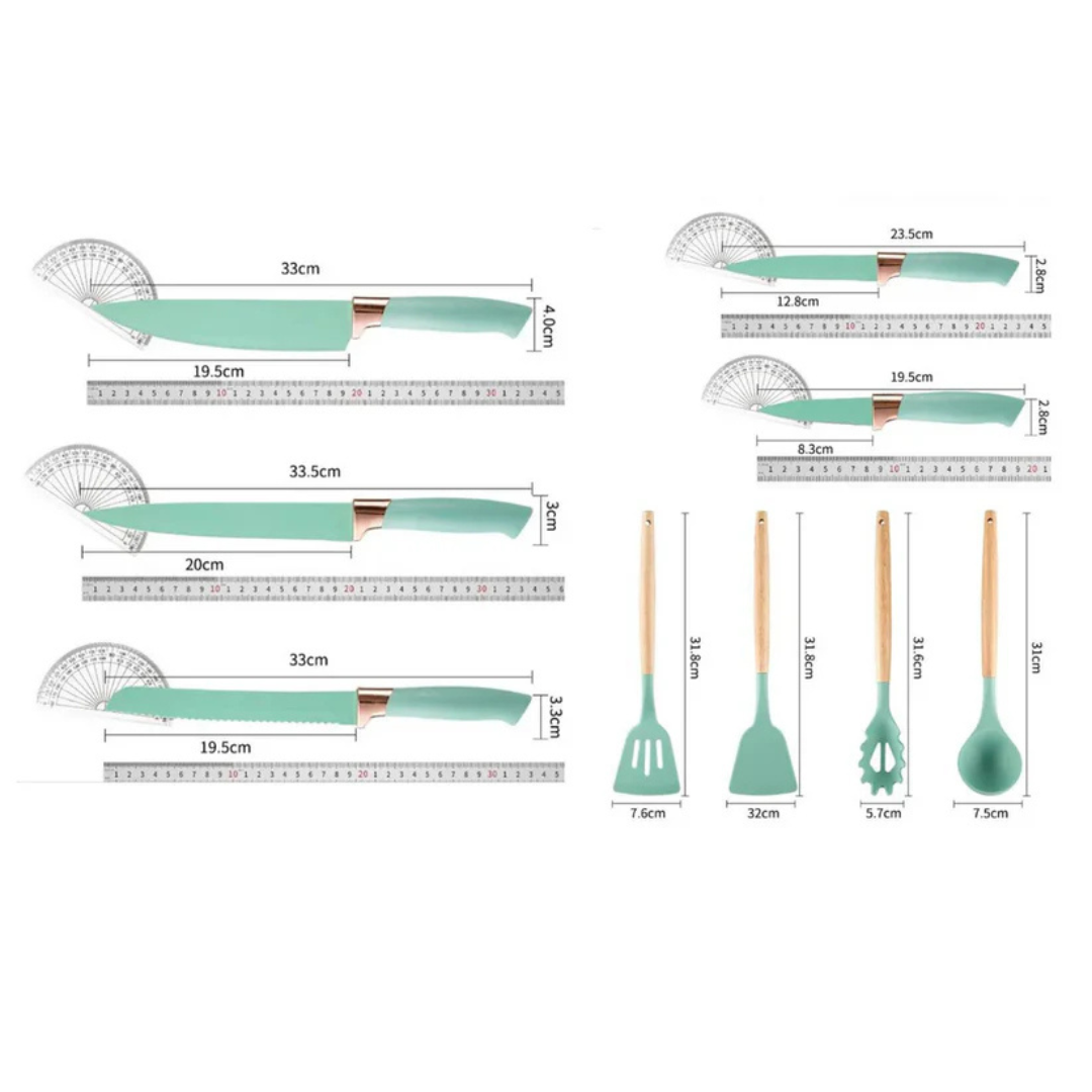 SET DE 19 UTENSILIOS JUEDO DE COCINA